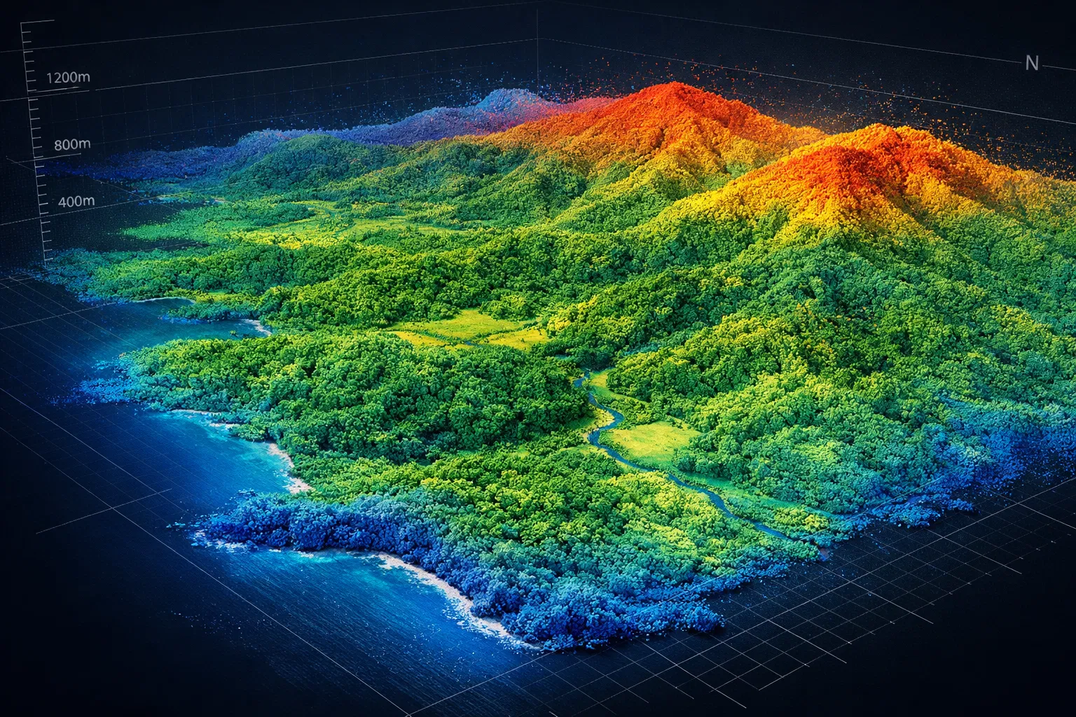 LiDAR point cloud used for topographic deliverables